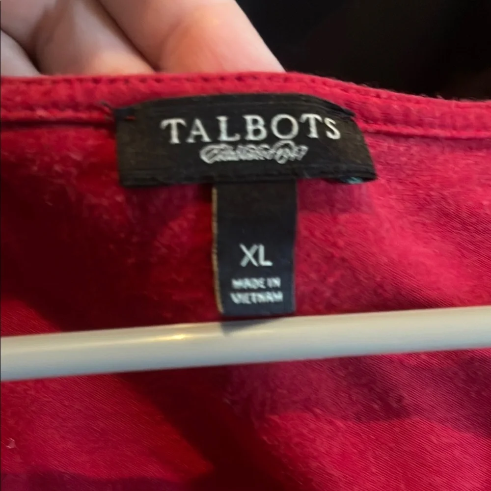 Talbots Red Ruffled Shirt - Picture 2 of 4
